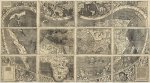 018 Carta geografica antica Planisfero storico Waldseemuller del 1507