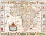 052 Carta geografica antica Africa carta geografica storica del XIX secolo.