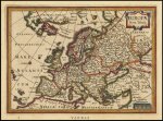032 Carta geografica antica -Europa mappa antica del 1632 circa