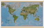 Planisfero 007-carta del mondo murale fisica cm 200x125-137x84