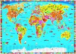 Planisfero 040-carta del mondo per bambini cm 100x70