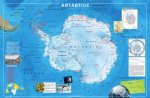 Planisfero 106-Antartide carta murale cm 120x80
