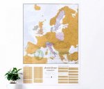 Planisfero 115-Europa gratta e viaggia- carta murale 85x60