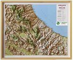 14550-b Abruzzo e Molise in rilievo 76x64 cm