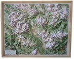 Dolomiti Cortina d'Ampezzo e dintorni- carta murale in rilievo