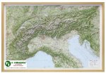 Italia del Nord-carta murale in rilievo