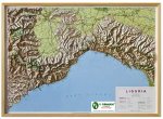 Liguria - carta murale in rilievo