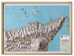 Messina provincia - carta murale in rilievo