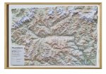 Valle d'Aosta - carta murale in rilievo