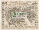 100 Carta geografica antica - Parigi pianta antica 1650 circa 