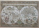 Tovaglia planisfero Hondius 1624 180 x 100 cm